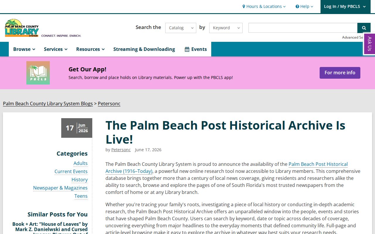 Royal Palm Beach city directory newspaper archive access