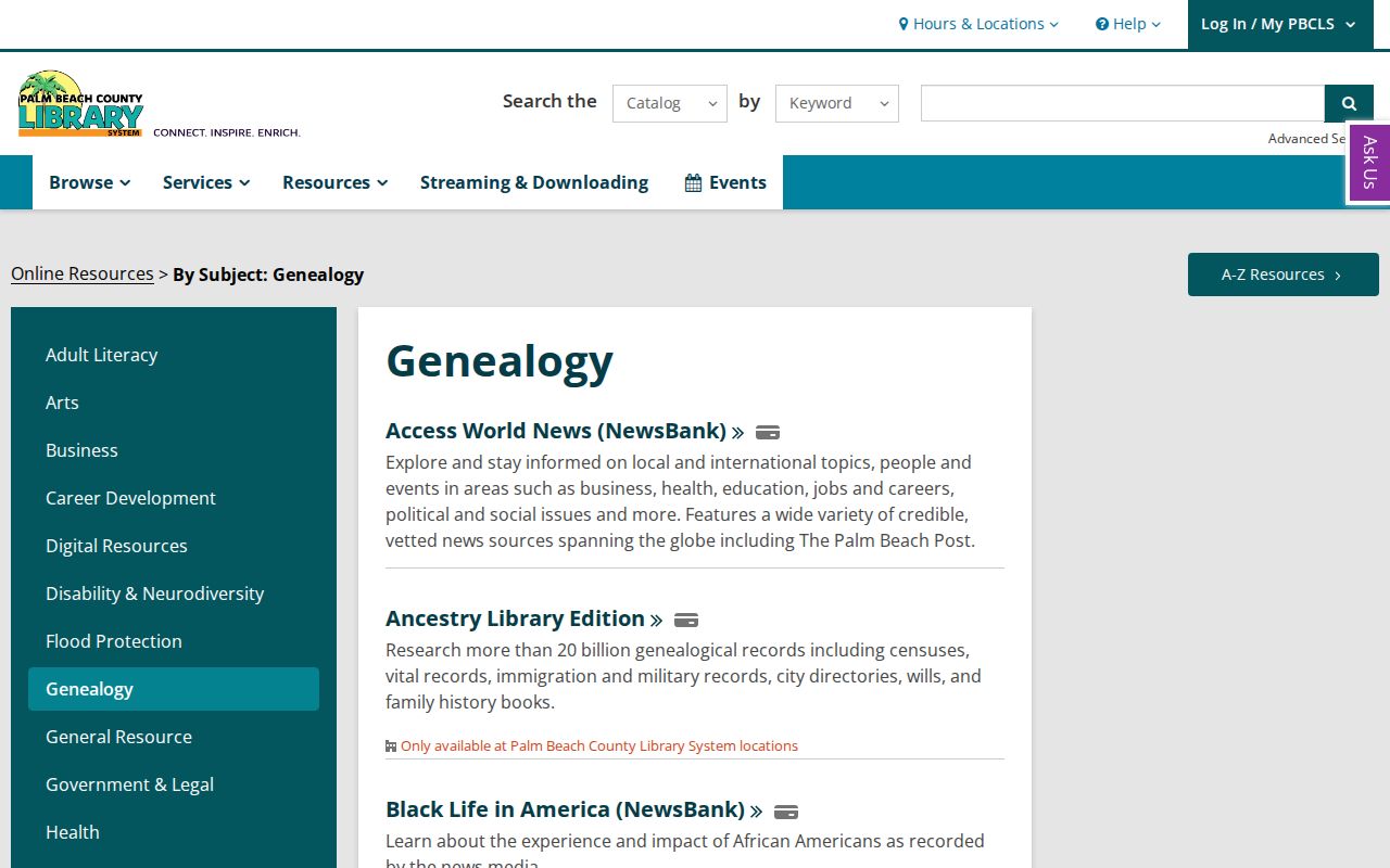 Royal Palm Beach city directory genealogy database resources