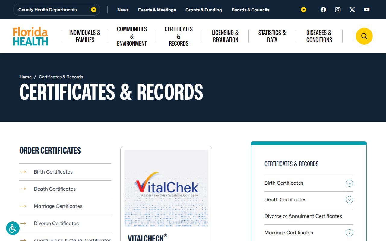 Royal Palm Beach residents directory Florida vital records