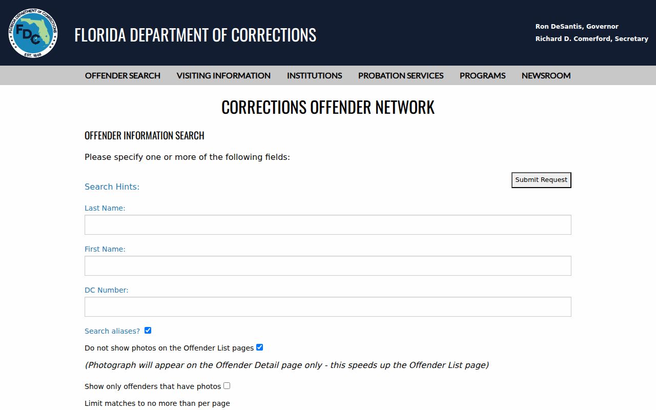 Royal Palm Beach resident lookup using Florida corrections records